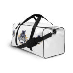 all over print duffle bag white left front ccaac