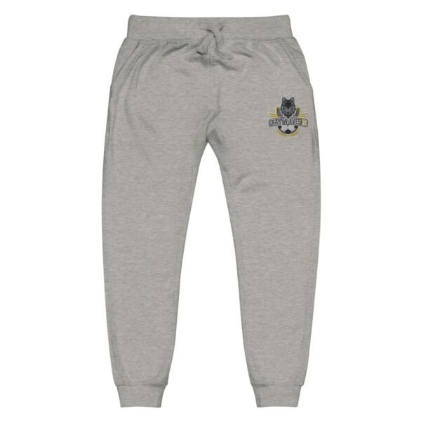 unisex fleece sweatpants carbon grey front ccafaf