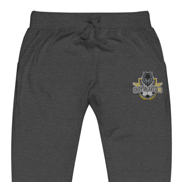 unisex fleece sweatpants charcoal heather zoomed in ccafc